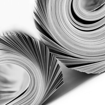 Rolled up magazines