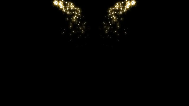 Magical stardust particle trail loop sparkling glitter star dust line & fairy dust overlay 4k, particle magic tail sparkling glitter overlay magic stardust line animation background seamless loop