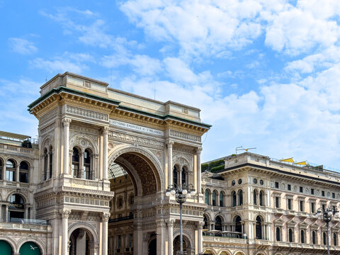 Street view of downtown in Milan, italy.