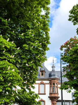 Street view of old village Trier in Germany