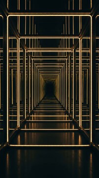 Infinity mirror LED tunnel