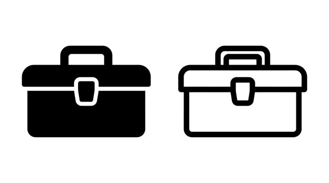 Toolbox icon set for maintenance and construction apps with web icon