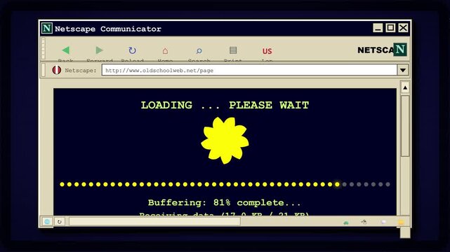 Retro System Utility Loading Animation Video Background