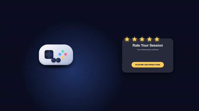 User feedback interface showing session rating with gold stars
