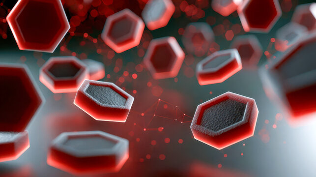 Abstract hexagon light flow with smooth digital patterns in a creative design