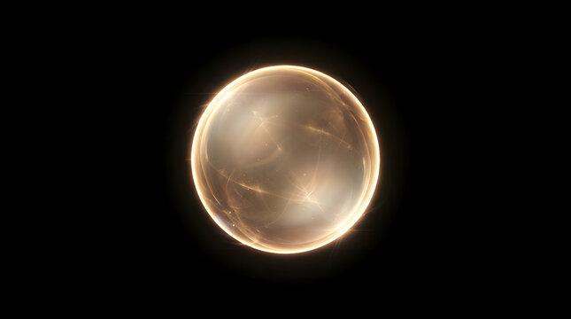 Golden Fireworks Burst and Glowing Orb PNG Element Set 206