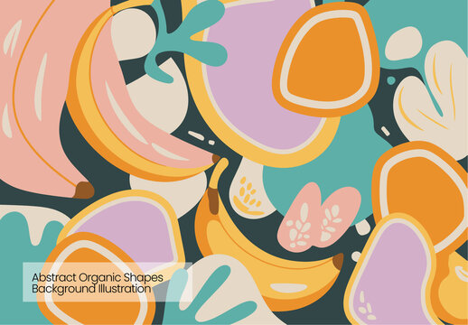 Abstract Organic Shapes  Background Illustration
