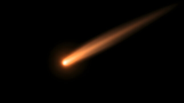 Fire Ring Portal and Glowing Meteor Comet Trail PNG Element Set 313