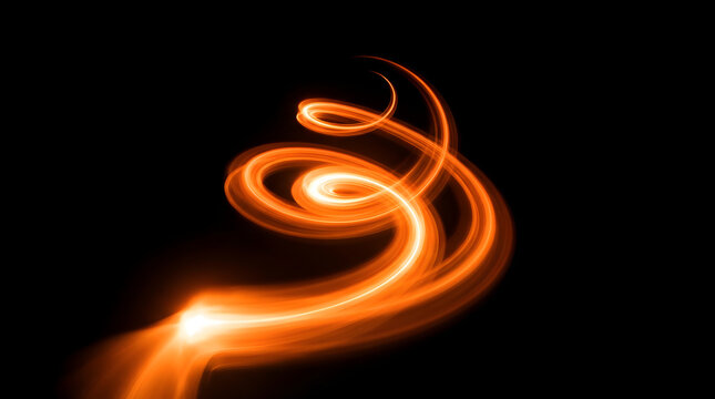 Fire Ring Portal and Glowing Meteor Comet Trail PNG Element Set 315