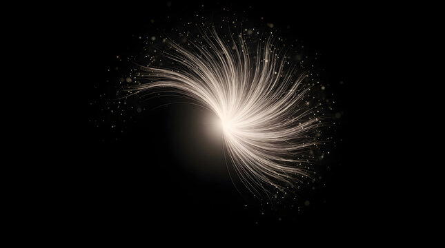 Electric Energy Orb and Cosmic Particle Explosion PNG Element Set 353