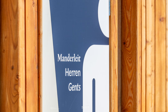 Signage for a public toilet facility