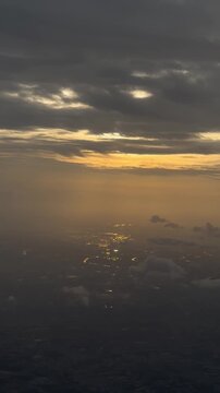 sunset shining over the river
