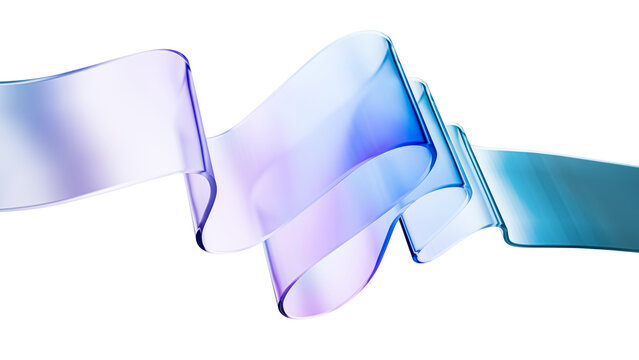 3d line, modern abstract design element 3d rendering, futuristic liquid ribbon shape, glass color gradient wave &ndash; poster design template