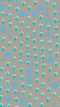 Cloud and Lightning Bolt Pattern