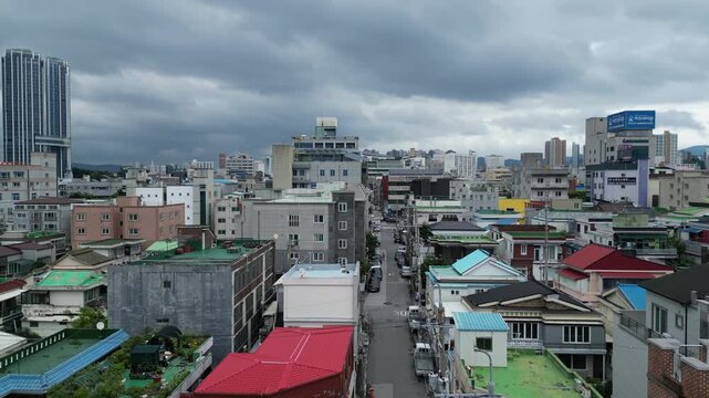 Gwangju City View Cityscape Apartment Complex Residential Area Korea 광주 시가지 전경 도시 풍경 아파트 단지 주거 지역 대한민국