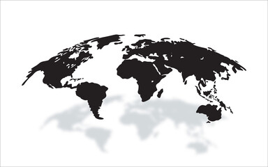 black world map globe silhouette vector illustration globe business geography background © Ade