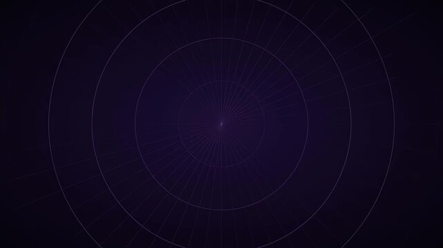 Abstract radial pattern background animation deep violet plum orchid tones seamless looping motion