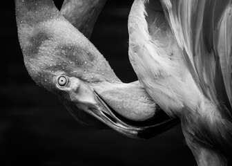 close up of a flamingo © VictoriaGPhoto