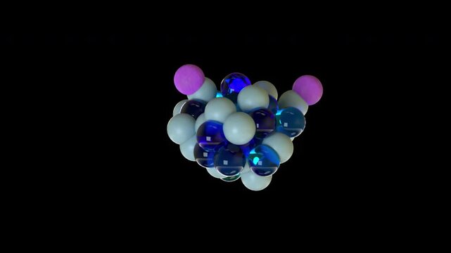 Progesterone Molecule 3D CGI Animation &ndash; Molecular Structure Endless Rotation