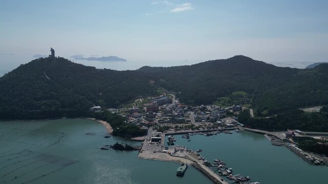 Haenam Ttangkkeut Village Ttangkkeut Observatory Observatory Tower Coast Port Ocean Landscape Korea 해남 땅끝마을 땅끝전망대 전망대 타워 항구 남해안 바다 해안풍경 자연 한국