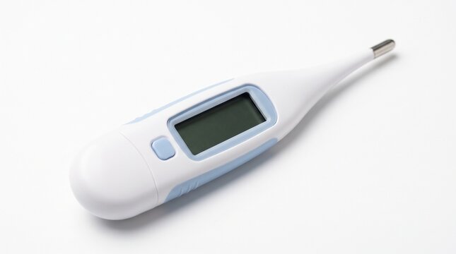 Digital thermometer isolated on white background
