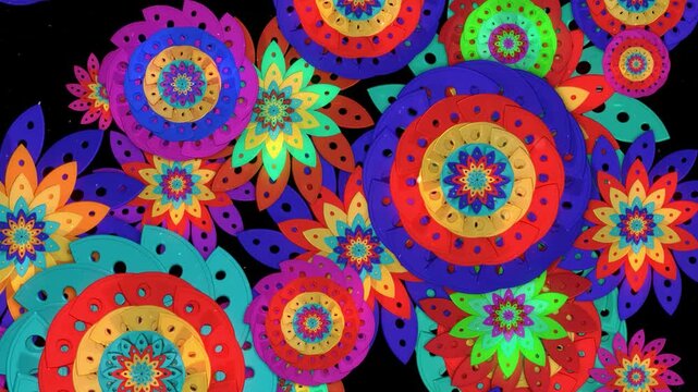 abstract seamless pattern with flowers