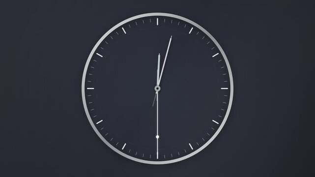 Multiple analog clock faces showing time lapse on dark background
