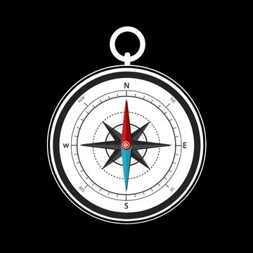 compass symbol on white background illustration vector
