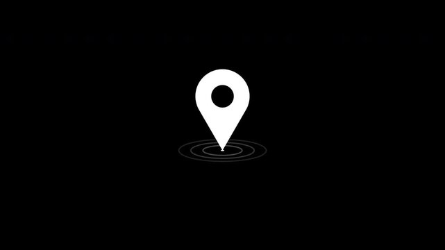 Map Location Pin Drop Smooth Tangent Contour Ground Ripples Transparent Background Alpha Channel