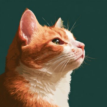 This artwork features a cat in a detailed 32-bit style with a natural color palette.