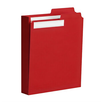 Red paper office file folder