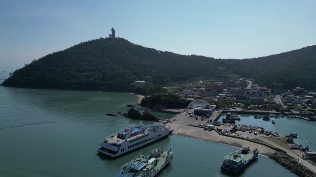 Haenam Ttangkkeut Village Ttangkkeut Observatory Observatory Tower Coast Port Ocean Landscape Korea 해남 땅끝마을 땅끝전망대 전망대 타워 항구 남해안 바다 해안풍경 자연 한국