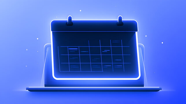 Office Calendar Glowing Softly With A Busy Week Of Scheduled Meetings