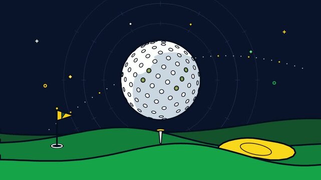 Golf Ball Rotation and Trajectory Animation