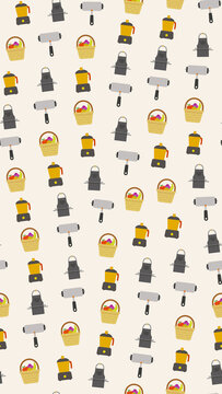 Kitchen Utensils and Food Pattern