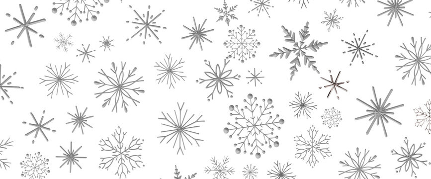 Elegant snowflake pattern for winter holidays and festive celebrations