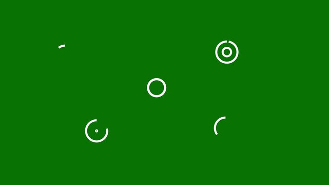 Glowing ellipse explosion with sparkling stars, triple ring firework burst, seamless motion graphics on green screen 4k  video,white energy sparks, curved line streaks and circle pop up animation