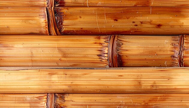 Close Up Bamboo Stalks Texture Natural Warm Brown Surface Background Material Concept
