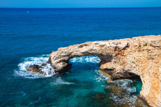 The bridge of love at Ayia Napa summer resort in Famagusta pf Cyprus