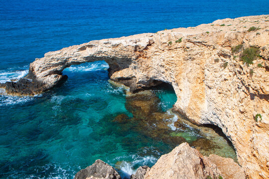 The bridge of love at Ayia Napa summer resort in Famagusta pf Cyprus
