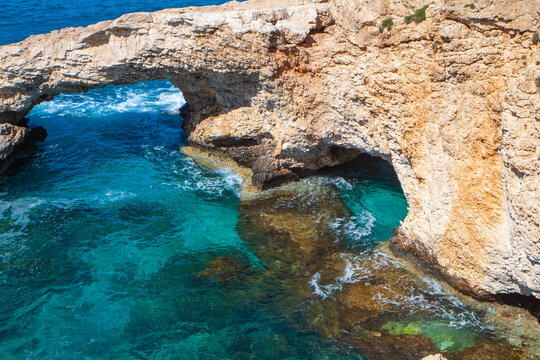 The bridge of love at Ayia Napa summer resort in Famagusta pf Cyprus