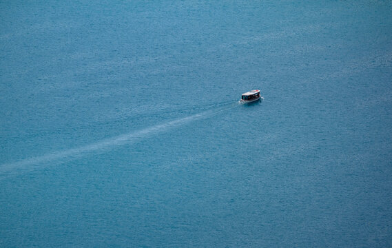 Ferry boat on Lake Bled in Slovenia