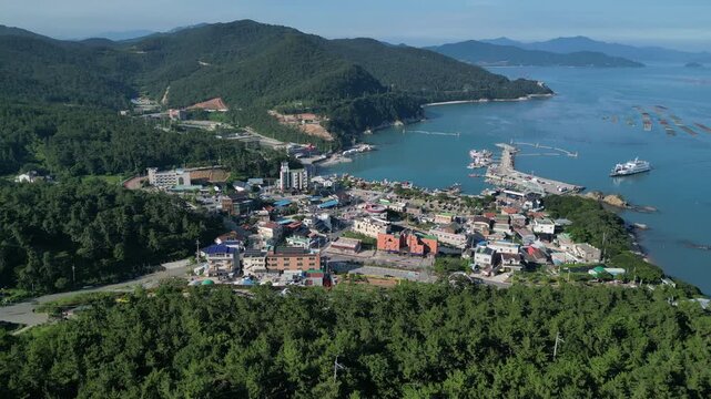 Haenam Ttangkkeut Village Ttangkkeut Observatory Observatory Tower Coast Port Ocean Landscape Korea 해남 땅끝마을 땅끝전망대 전망대 타워 항구 남해안 바다 해안풍경 자연 한국