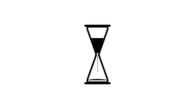 Animate an hourglass with physically alive sand flow from the upper chamber to the lower chamber, growing sand pile, granular stream, accumulation impact, and a seamless loop with controlled reset.