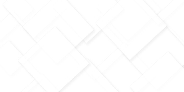 Abstract background with white and gray color  modern background design . Geometric background with squares in bright light with soft shadows as pattern. Template for branding business .