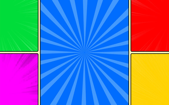 Blank colorful pop art comic background
