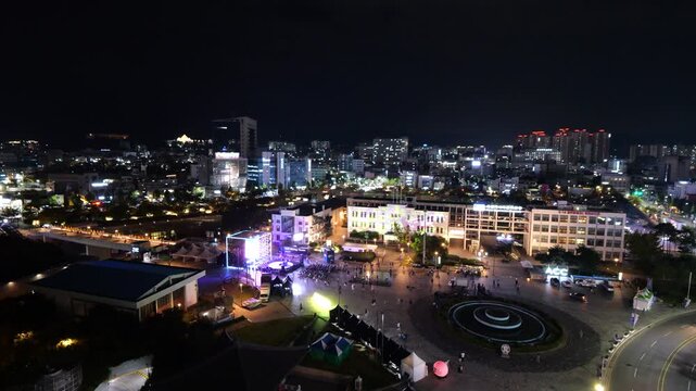 Gwangju May 18 Democracy Square Old Provincial Office UNESCO Historic Site Night View Cityscape Korea 광주 오일팔민주광장 구도청 국립아시아문화전당 야경 도시야경 민주항쟁 유네스코 사적지 한국