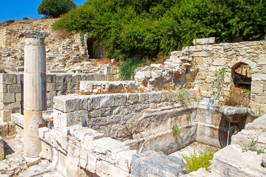 Archaeological site of Amathous or Amathousa near Limassol city in Cyprus