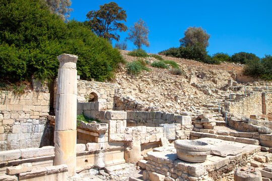 Archaeological site of Amathous or Amathousa near Limassol city in Cyprus