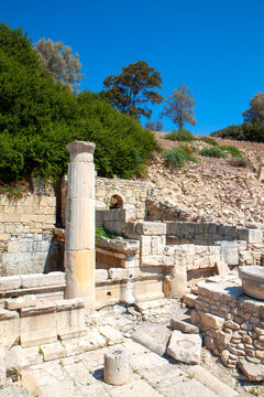 Archaeological site of Amathous or Amathousa near Limassol city in Cyprus